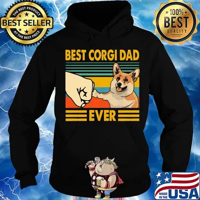 Best Corgi Dad Ever Vintage Retro Shirt Hoodie