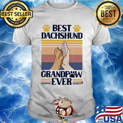Best dachshund grandpaw ever vintage retro shirt