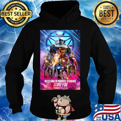 Best dad in marvel studios I love three thousand signature light s Hoodie
