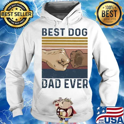Best dog dad ever happy father's day vintage retro s Hoodie