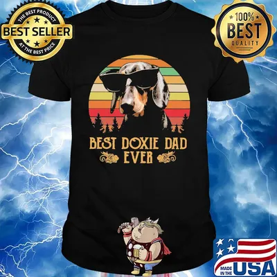 Best doxie dad ever Daschund vintage retro shirt