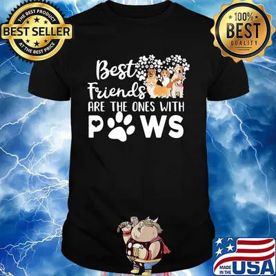 Best Friends Are The One With Paws Dog Flower Shirt