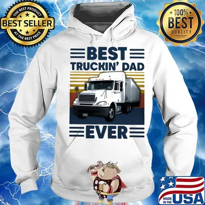 Best truckin dad ever happy father's day vintage retro s Hoodie