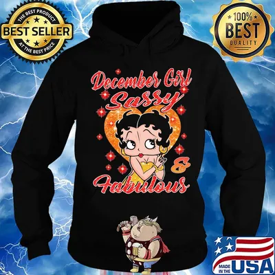 Betty boop december girl sassy and fabulous heart s Hoodie