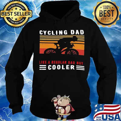 Bicycle cycling dad like a regular dad but cooler happy father's day vintage retro s Hoodie