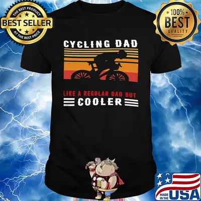 Bicycle cycling dad like a regular dad but cooler happy father's day vintage retro shirt