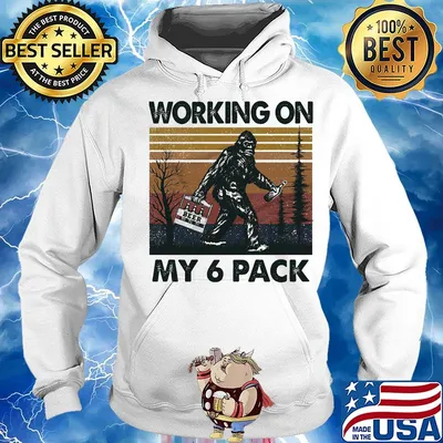 Bigfoot working on my 6 pack vintage retro s Hoodie