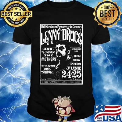 Bill graham presents-in concert lenny bruce and dance the mother fillmore auditorium shirt