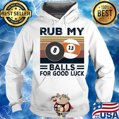 Billard rub my balls for good luck vintage retro s Hoodie