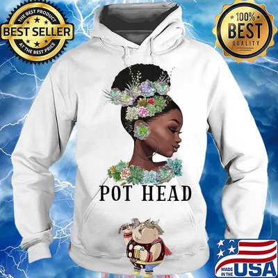 Black girl flower pot head s Hoodie