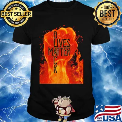 Black lives matter fire fist shirt