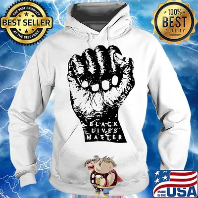 Black lives matter white hand s Hoodie