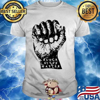 Black lives matter white hand shirt
