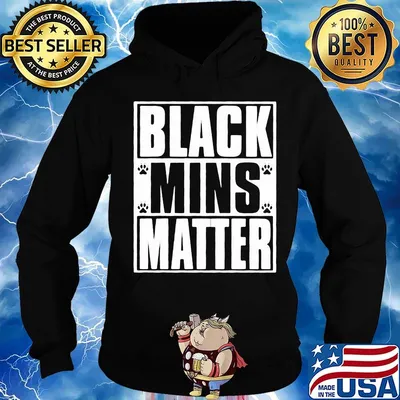 Black mins matter paws s Hoodie