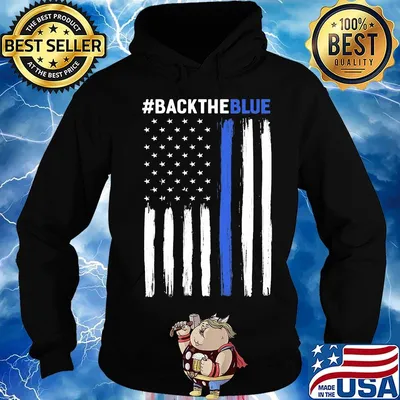 Black The Blue American Flag Independence Day Shirt Hoodie