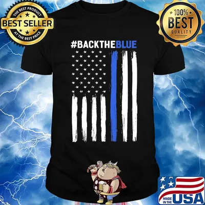 Black The Blue American Flag Independence Day Shirt
