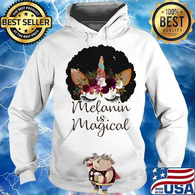 Black woman hippie melanin is magical flowers s Hoodie