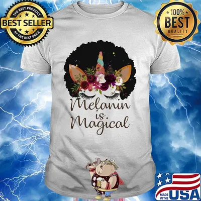 Black woman hippie melanin is magical flowers shirt