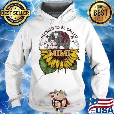 Blessed to be called mimi sunflower elephant s Hoodie