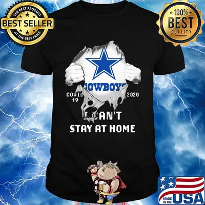 Blood insides dallas cowboys covid-19 2020 i can't stay at home shirt