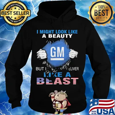 Blood insides I might look like a beauty general motors but I deliver like a beast american flag independence day s Hoodie