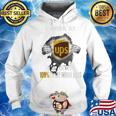 Blood insides i work at ups and devote 100% to my work days s Hoodie