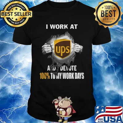 Blood insides i work at ups and devote 100% to my work days shirt