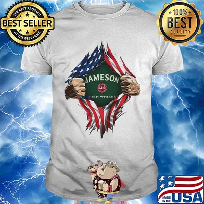 Blood insides jameson irish whiskey american flag independence day shirt
