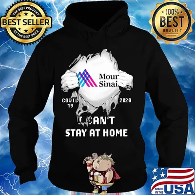 Blood insides mount sinai logo covid-19 2020 i can't stay at home s Hoodie