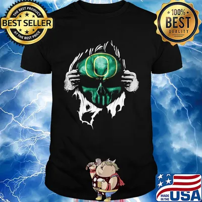 Blood insides skull oregon ducks shirt