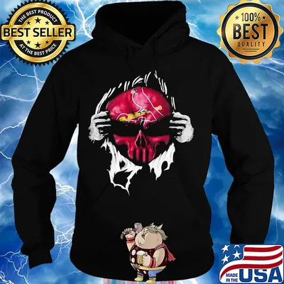 Blood insides skull st. Louis cardinals baseball s Hoodie