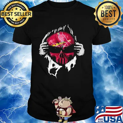Blood insides skull st. Louis cardinals baseball shirt