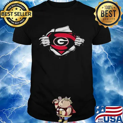 Blood insides superman georgia bulldogs football shirt