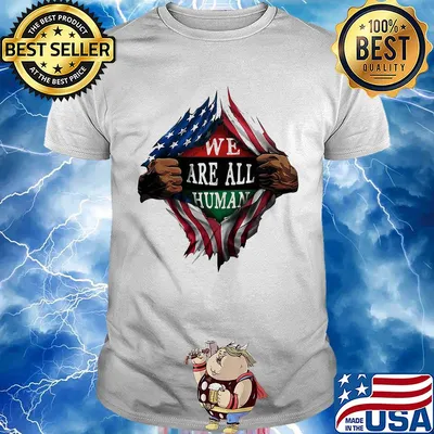 Blood insides we are all human american flag independence day shirt
