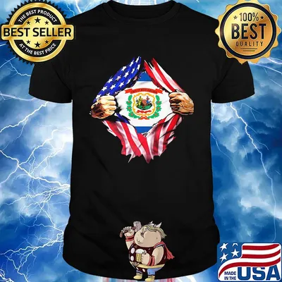 Blood insides west virginia state american flag independence day shirt