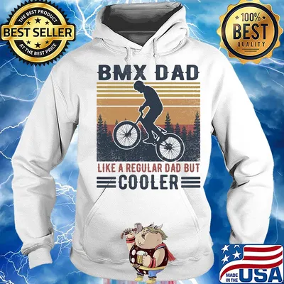 Bmx dad like a regular dad but cooler happy father's day vintage retro s Hoodie