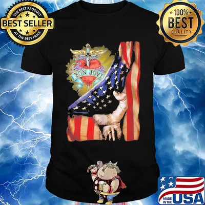 Bon jovi band american flag happy independence day shirt