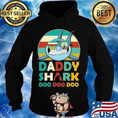 Boston celtics daddy shark doo doo doo vintage s Hoodie