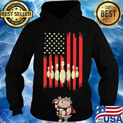 Bowling American Flag Independence Day Shirt Hoodie