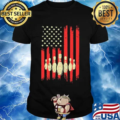 Bowling American Flag Independence Day Shirt