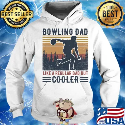 Bowling dad like a regular dad but cooler happy father's day vintage retro s Hoodie