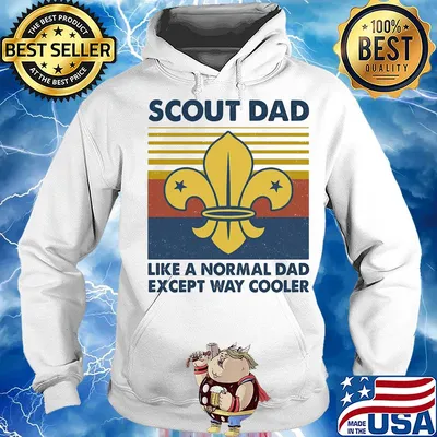 Boy scout dad like a normal dad except way cooler vintage retro s Hoodie