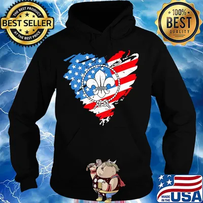 Boy scout flag heart american flag independence day s Hoodie