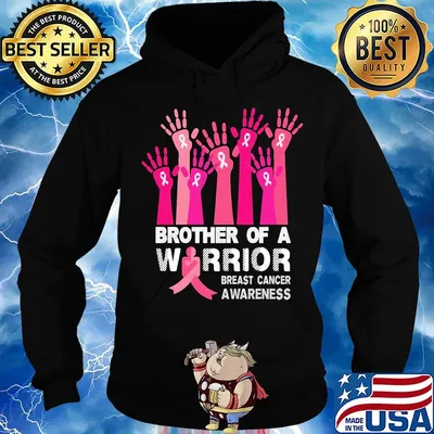 Brother of a warrior breast cancer awareness s Hoodie