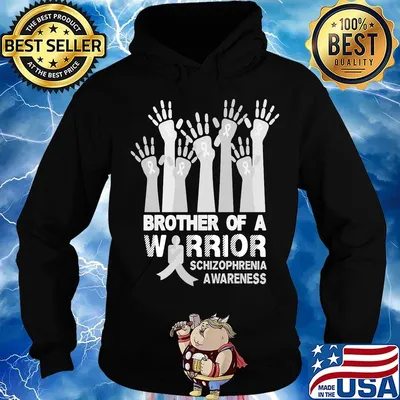 Brother of a warrior schizophrenia awareness s Hoodie