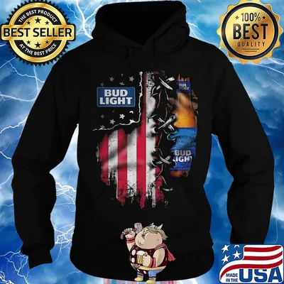 Bud light beer american flag independence day s Hoodie