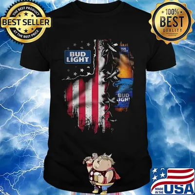 Bud light beer american flag independence day shirt