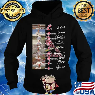 Cardinal team Lou Brock Stan Musial signature s Hoodie