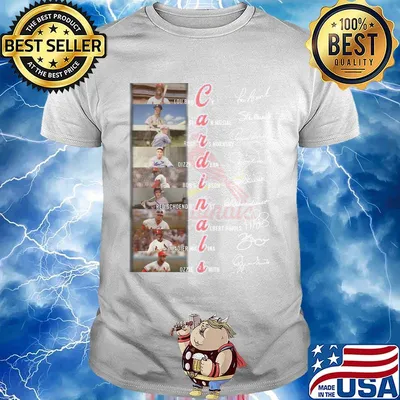 Cardinal team Lou Brock Stan Musial signature shirt