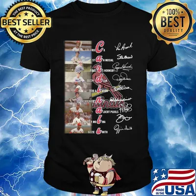 Cardinal team Lou Brock Stan Musial signature shirt
